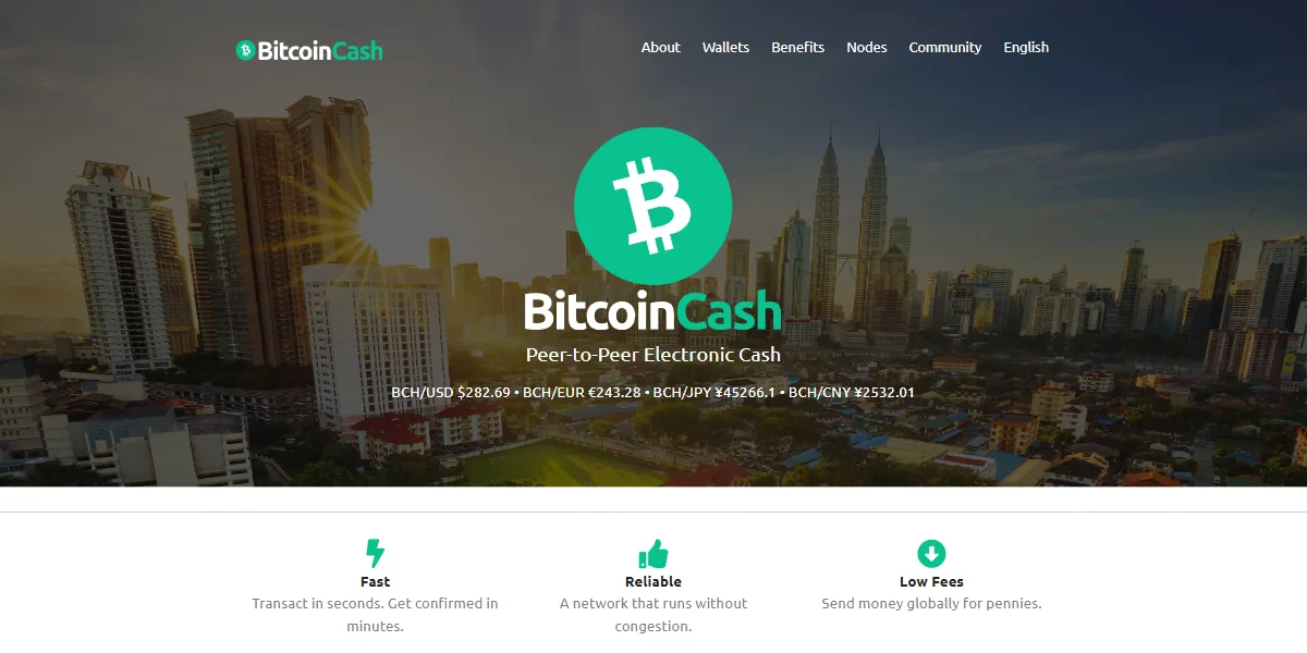 Bitcoin Cash BCH 대표 이미지