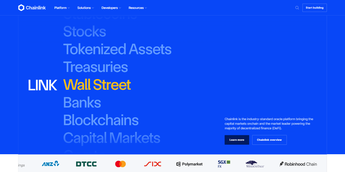 Chainlink bilgi sayfası önizlemesi
