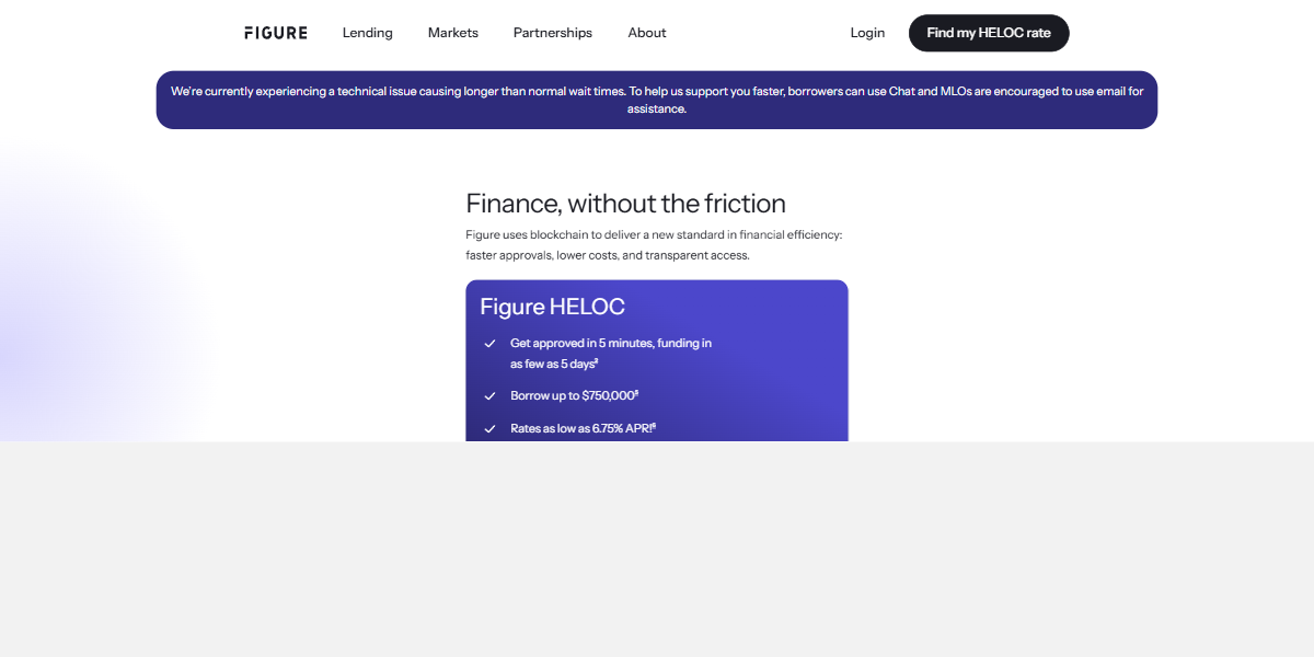 Figure HELOC information page preview