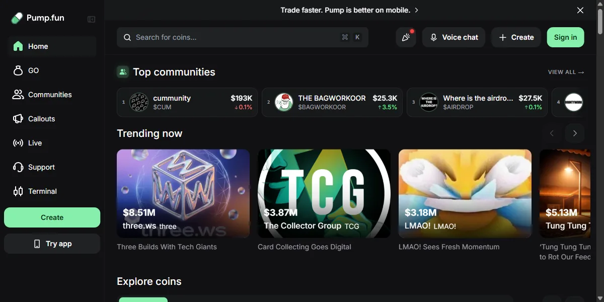 Pump.fun PUMP 대표 이미지
