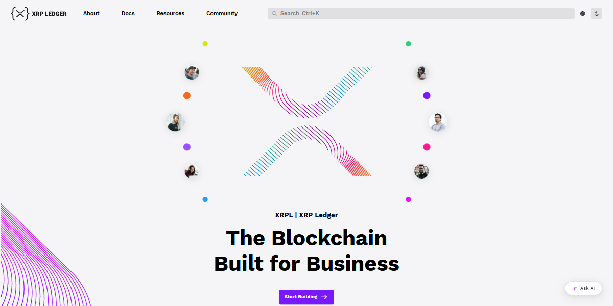 Vista previa de la página de información de XRP