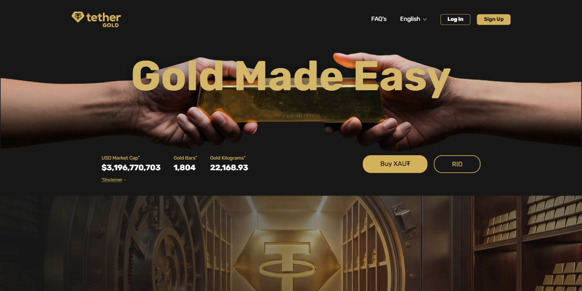 Feature image for Tether Gold and XAUT gold-backed token information