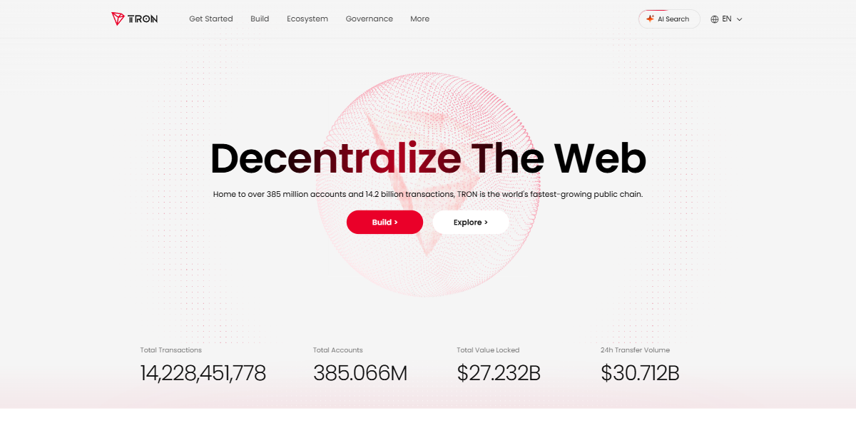 ภาพหลัก PicksBit แนะนำข้อมูลและแหล่งข้อมูลทางการของ TRON TRX